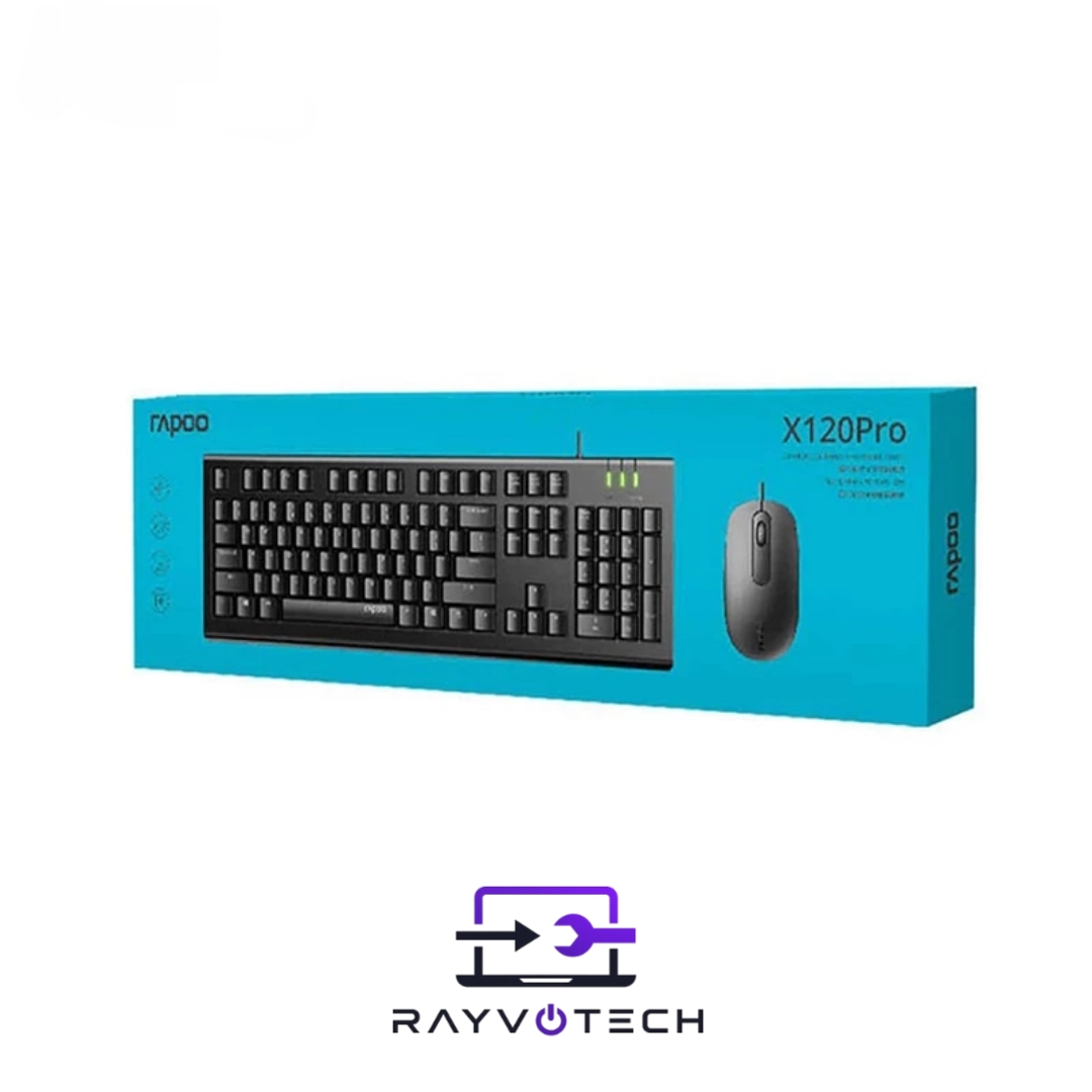 کیبورد و ماوس باسیم رپو (Rapoo) مدل X120 Pro