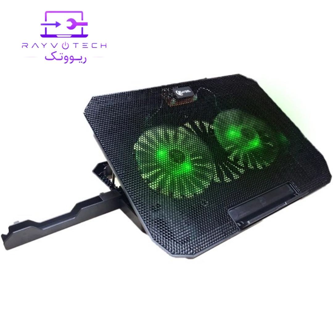 پایه خنک‌کننده (کول پد) لپ‌تاپ دو فن رنگی بابل (Baybel) مدل F64