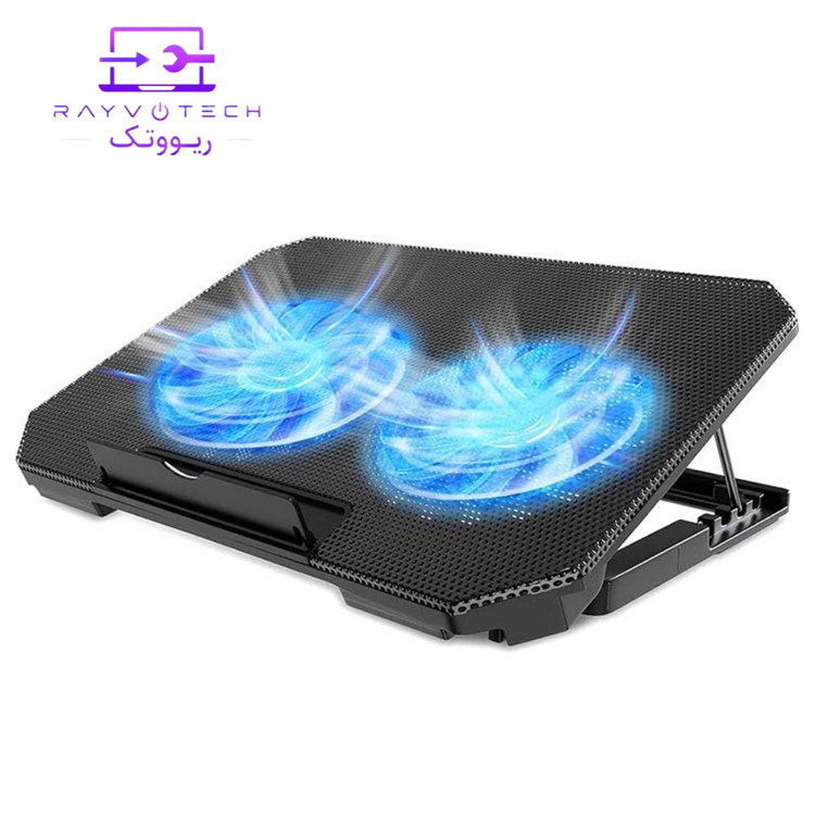 پایه خنککننده (کول پد) لپتاپ دو فن رنگی بابل (Baybel) مدل F64