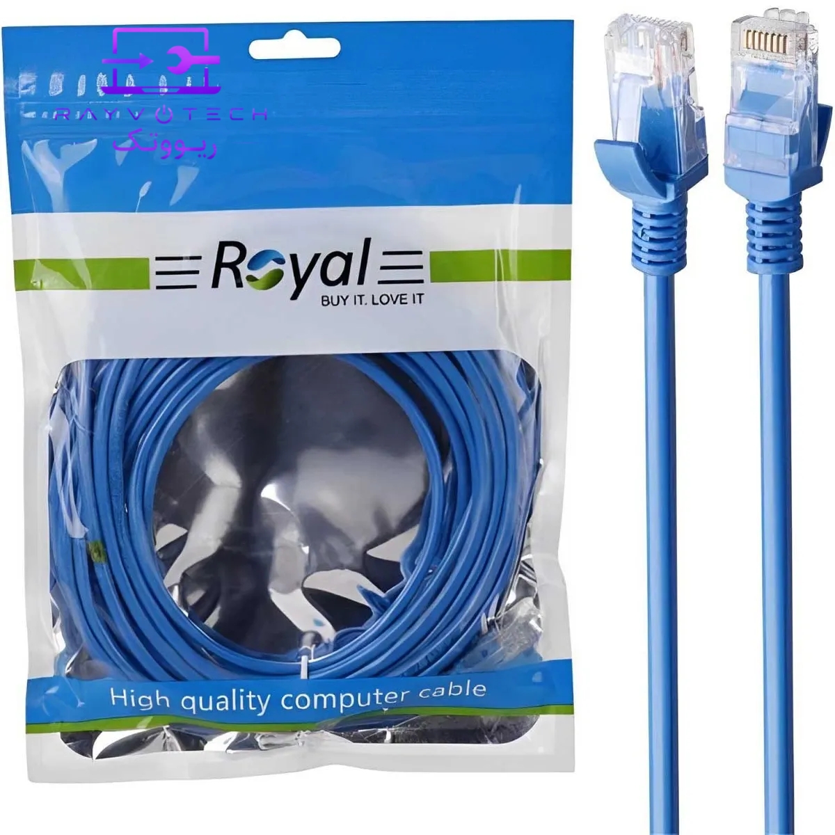 کابل شبکه (LAN) رویال (Royal) طول 3 متر مدل Cat5