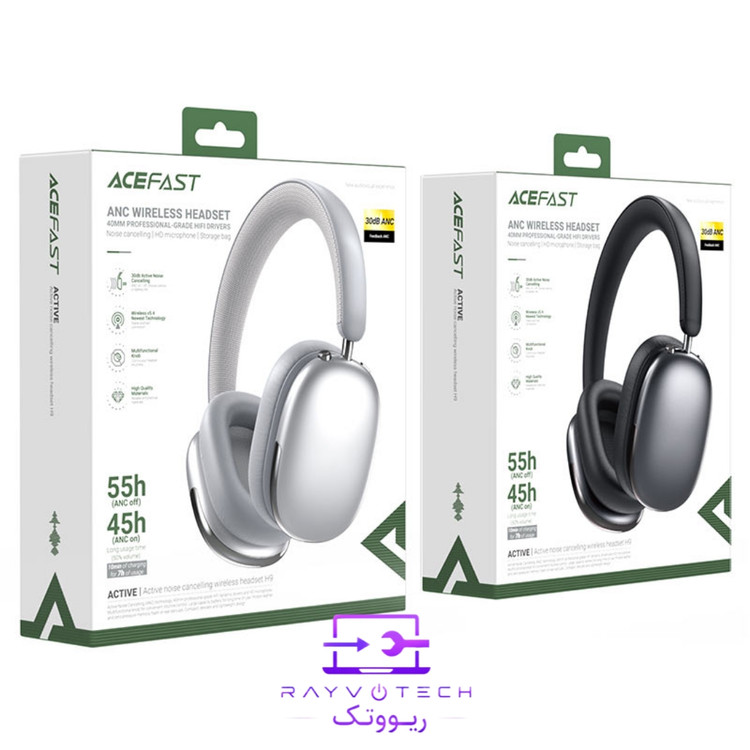 هدست بلوتوثی روگوشی نویز کنسلینگ ایس فست (Acefast) مدل H9 ANC