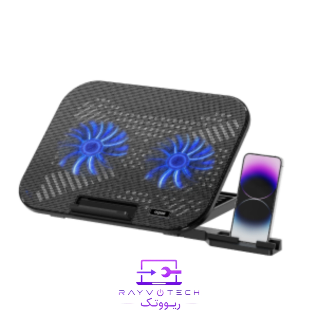 پایه خنک‌کننده (کول پد) لپ‌تاپ دو فن رپو (Rapoo) مدل CF200